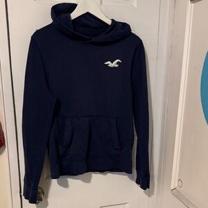 Hollister Blue Hoodie with Chest Logo